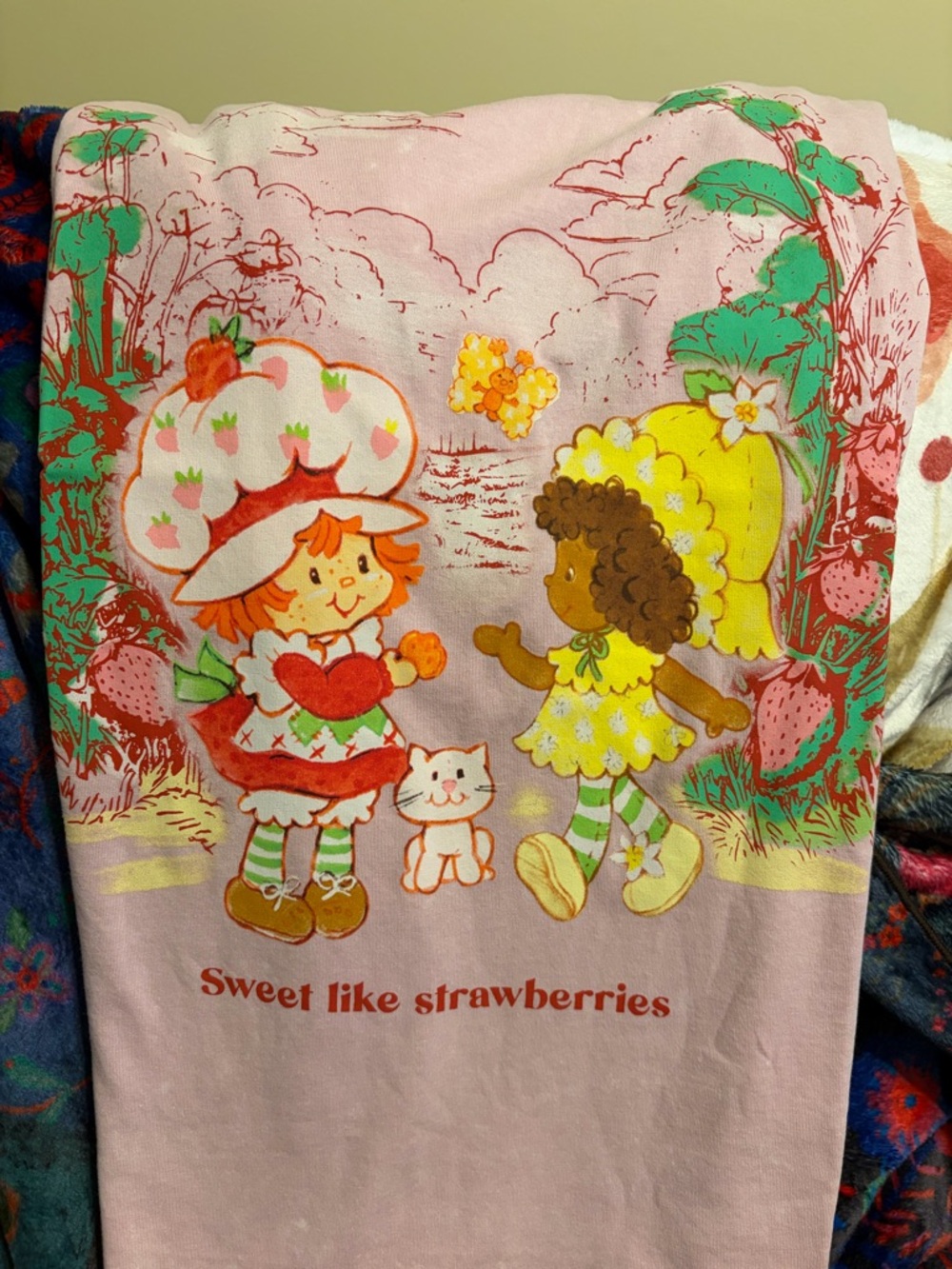Vintage Inspired Strawberry Shortcake Pink Tee Shirt Size XL, NWT